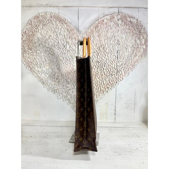 Louis Vuitton Sac Plat Tote Handbag in Monogram Canvas and Natural Leather - Picture 4 of 8